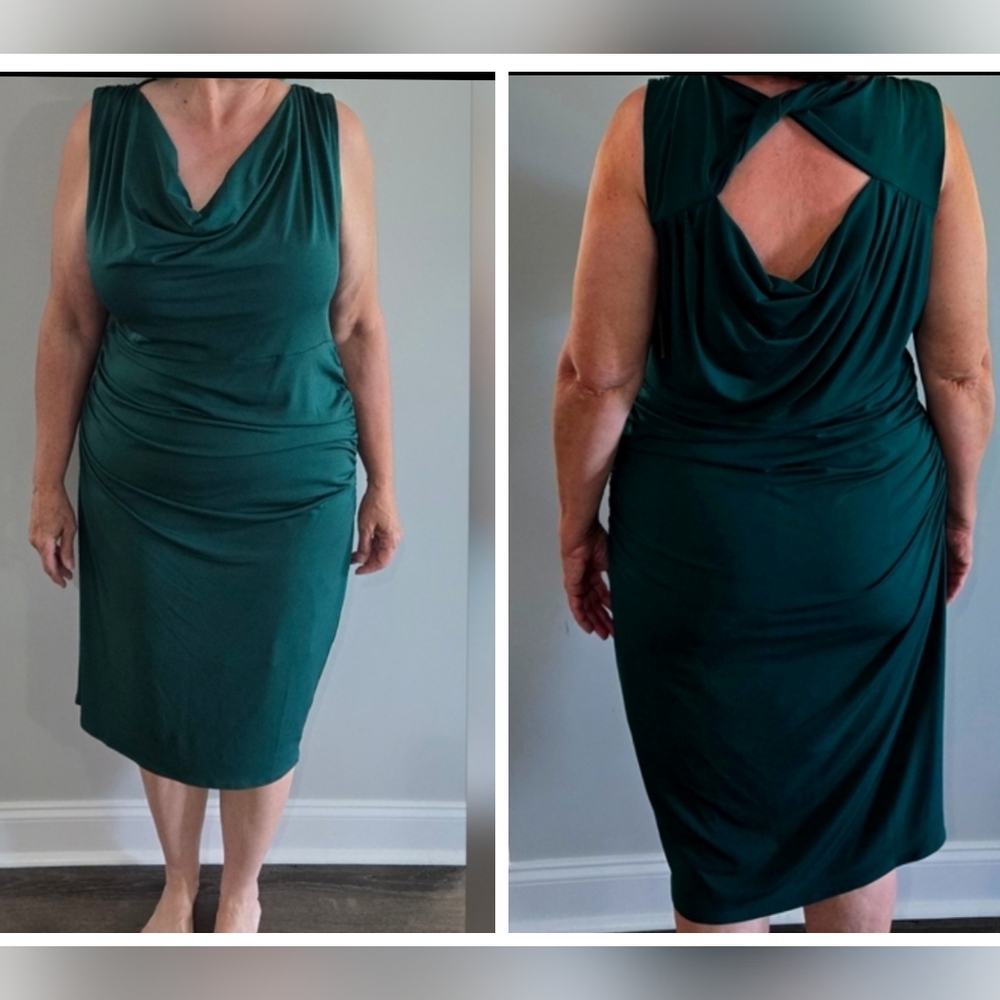 NWT LANE BRYANT EMERALD BODYCON SHAPING DRESS